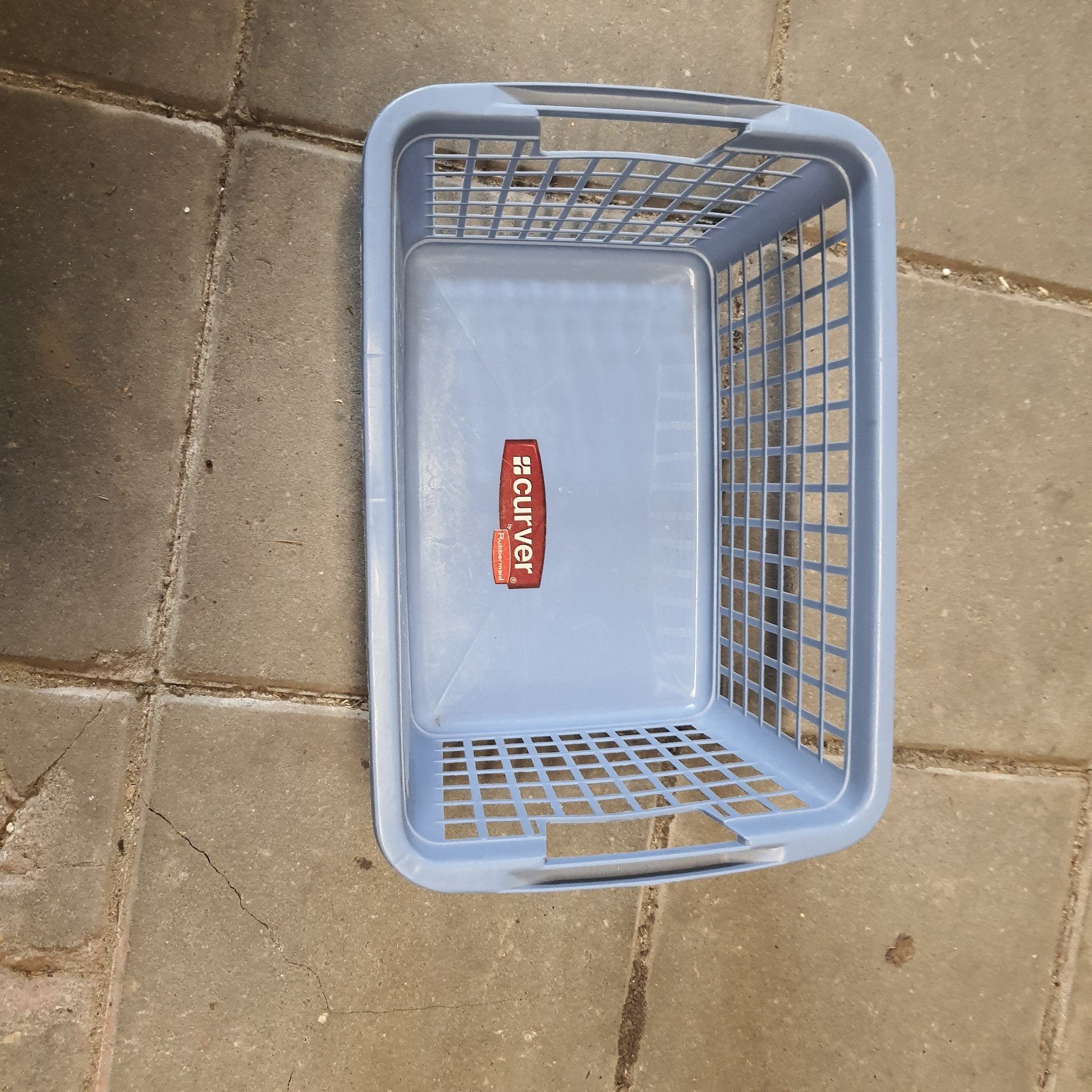 2x blauw curver mandje, Ophalen, Kunststof, Mand, Zo goed als nieuw