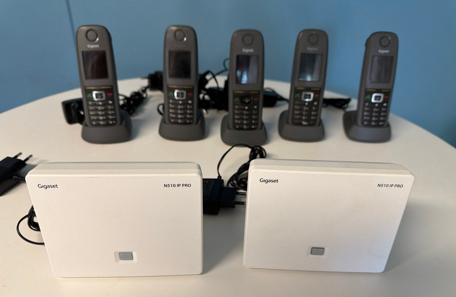 Gigaset N510 IP PRO met 5x R650H PRO handsets, Ophalen of Verzenden, Gebruikt, 4 handsets of meer