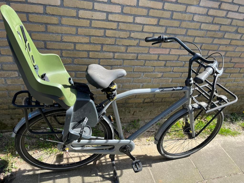 Gazelle HeavyDutyNL 2023 – bijna nieuw + kinderzitje en slot, Minder dan 10 versnellingen, Ophalen of Verzenden, Zo goed als nieuw