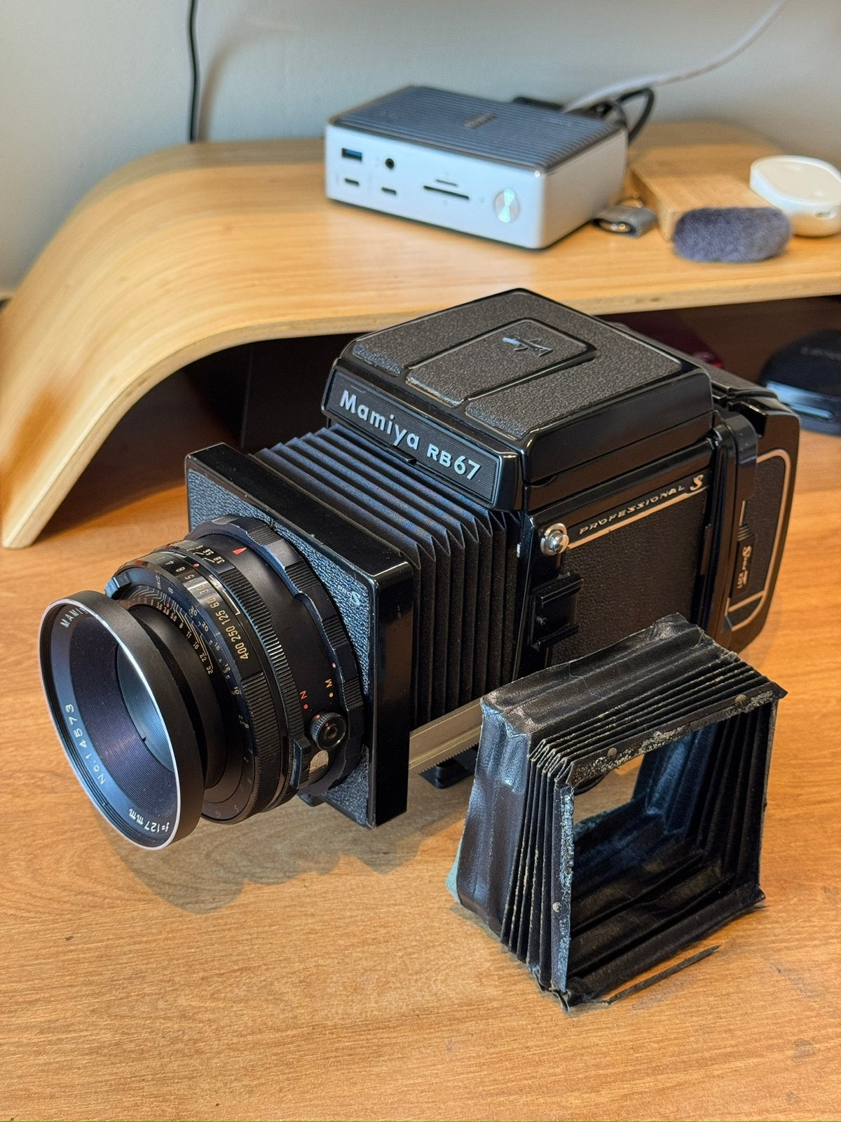 Mamiya RB67 Pro-S + 50mm & 127mm – New Bellows, Ophalen, Gebruikt, Spiegelreflex, Overige Merken