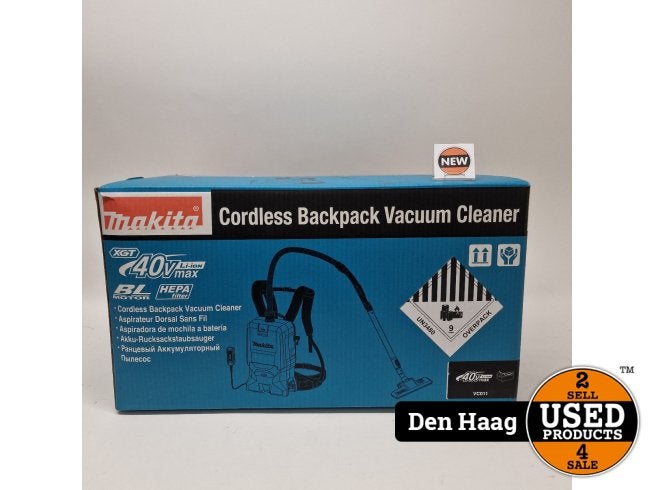Makita Accu Rugstofzuiger VC011GM2NL1 | Nieuw in doos!, Makita, Nieuw, Support@makita.com, Makita Corporation, 3-11-8, Sumiyoshi-cho, 
Anjo, Aichi 446-8502
Japan