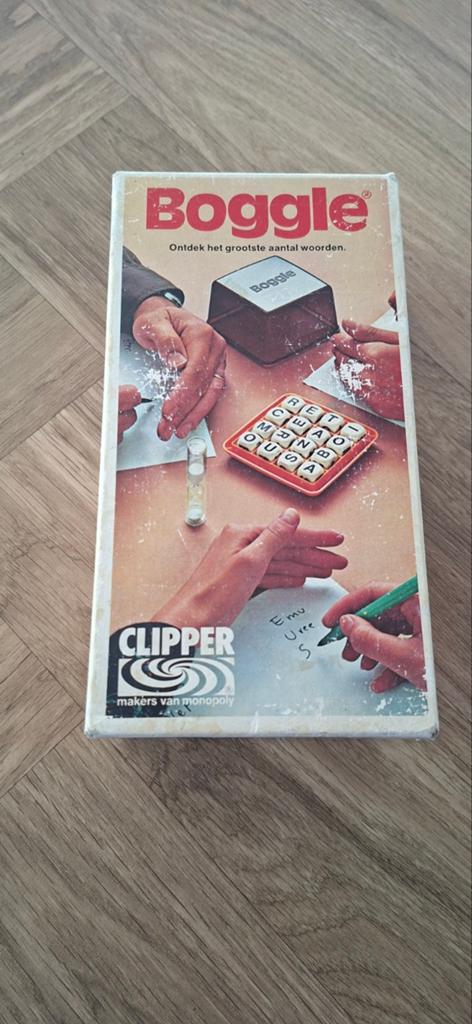 Vintage Boggle, Hobby en Vrije tijd, Gezelschapsspellen | Kaartspellen, Vijf spelers of meer, Ophalen of Verzenden, Gebruikt, Clipper