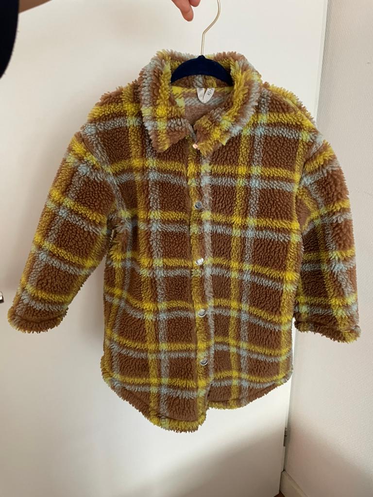 Arket Kinderjas - Geruit Teddy Fleece Jack, Ophalen of Verzenden, Zo goed als nieuw, Jongen of Meisje
