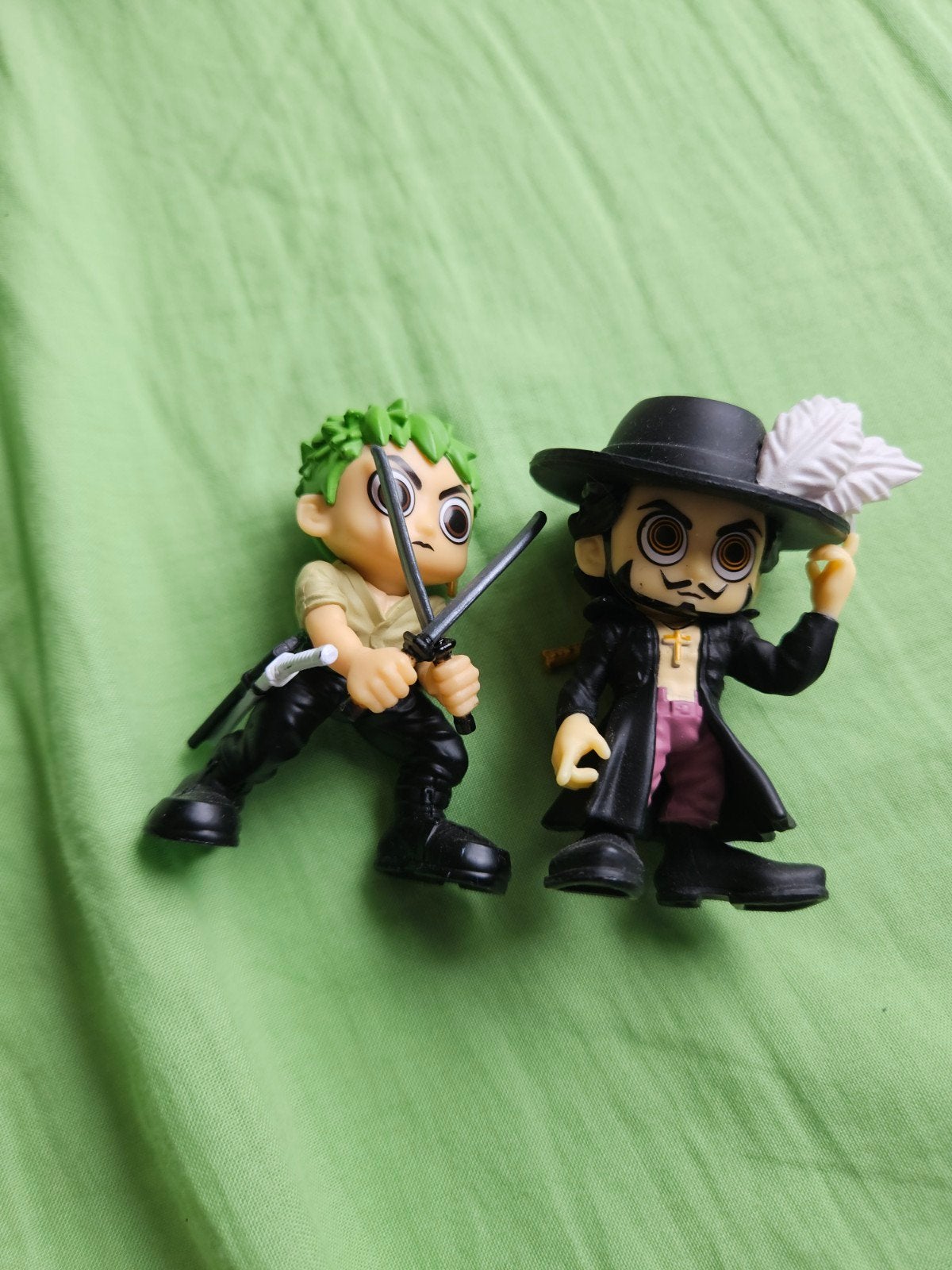 One Piece Chibi Figuren: Roronoa Zoro & Dracule Mihawk, Ophalen, Zo goed als nieuw