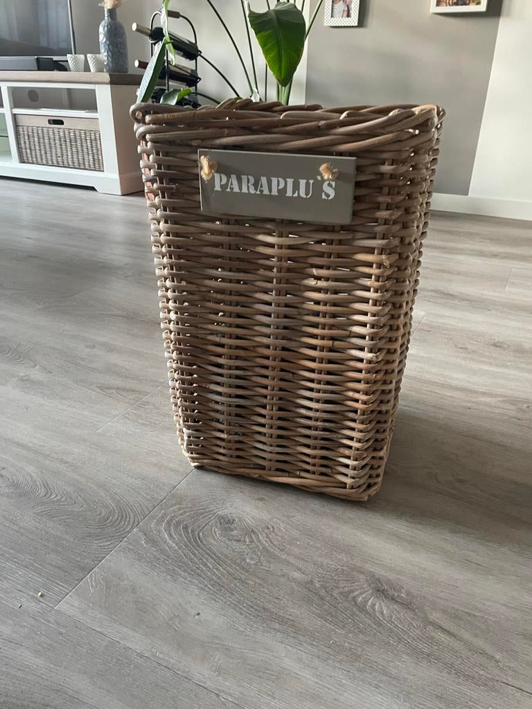Paraplumand Riet - Hoogte 45 cm, Breedte 30 cm, Diepte 30 cm, Ophalen of Verzenden, Gebruikt, Bruin