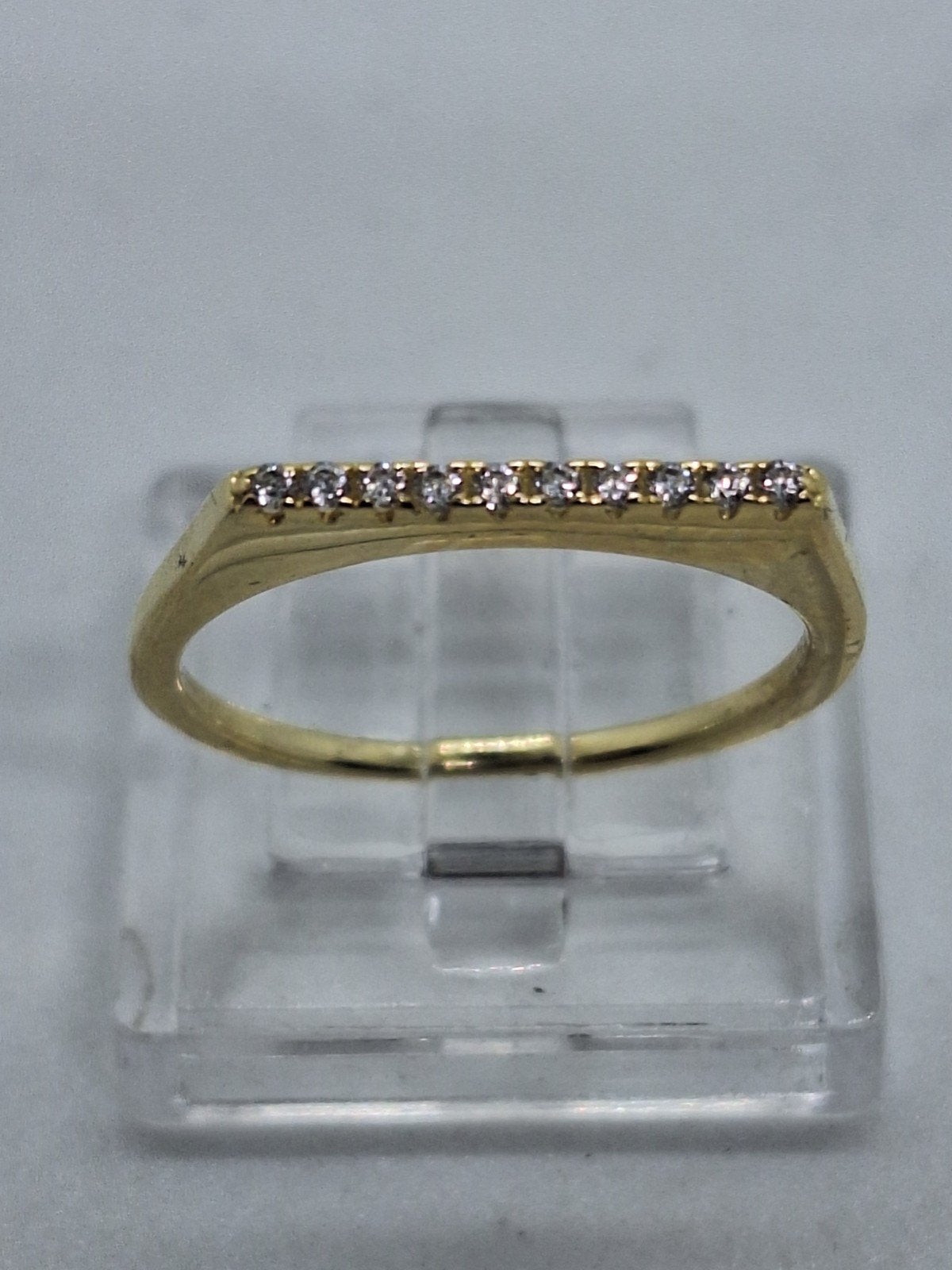 Nieuwe Deense Design Goud Vergulde Ring met Steentjes, Met kristal, Nieuw, Ophalen of Verzenden, Kleiner dan 17
