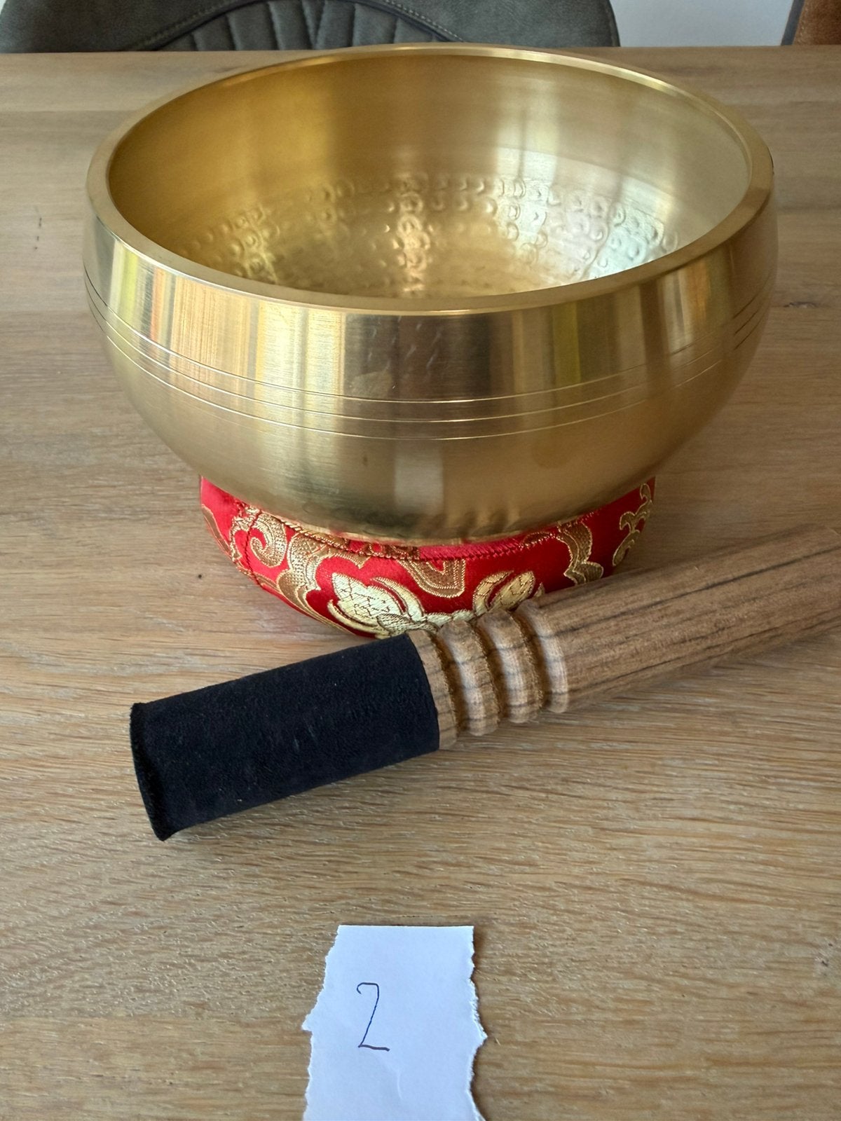 15 cm mooie klankschaal geheel compleet, Muziek en Instrumenten, Percussie, Ophalen of Verzenden, Zo goed als nieuw, Overige soorten
