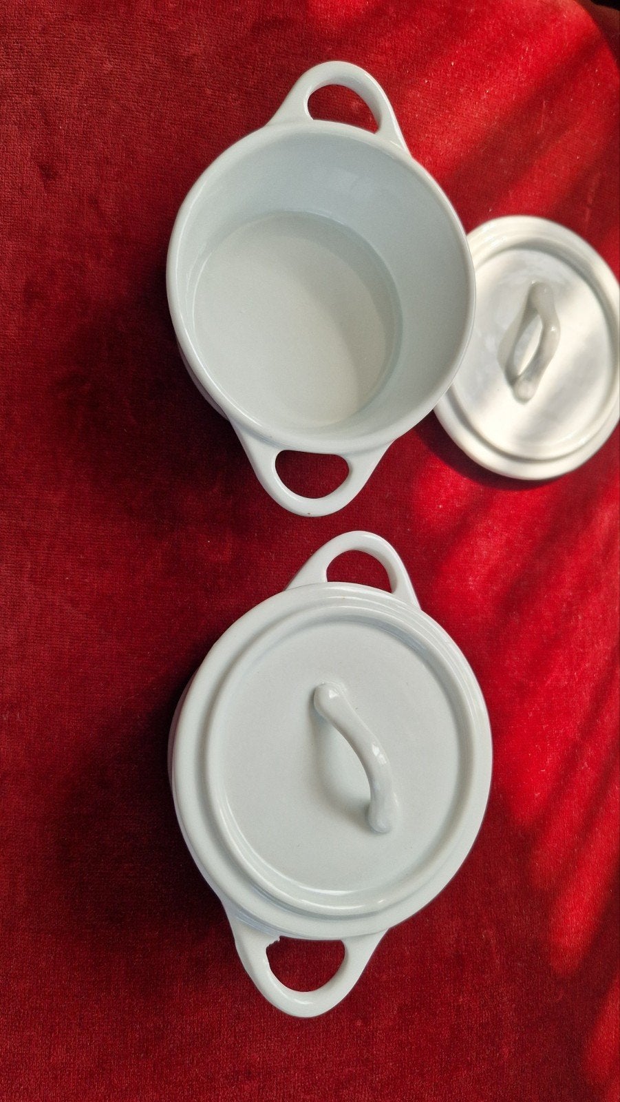 Set van 2 Royal mini ovenschaaltjes met deksel - 10cm, Info@royal.com, Overige typen, Ophalen of Verzenden, Zo goed als nieuw