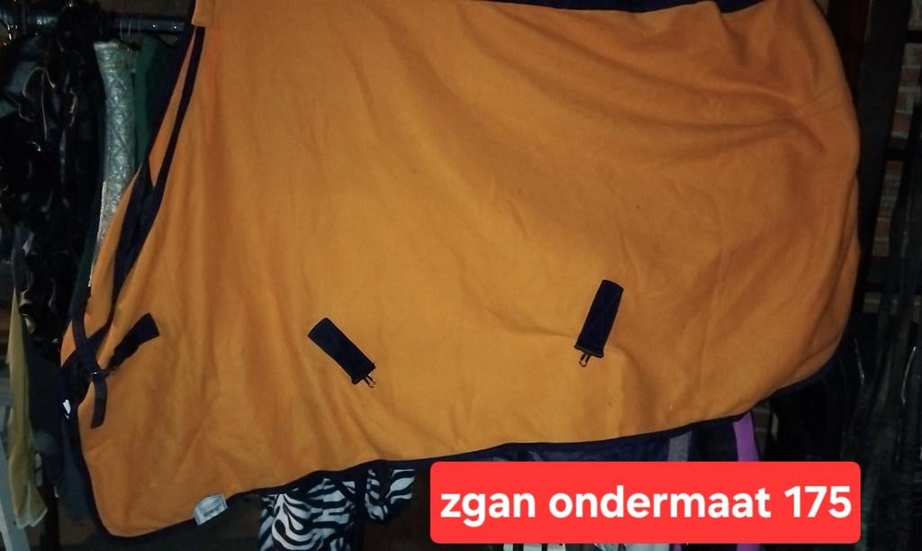 Fleecedeken 175 oranje, Cob (M), Ophalen, Zo goed als nieuw, Deken