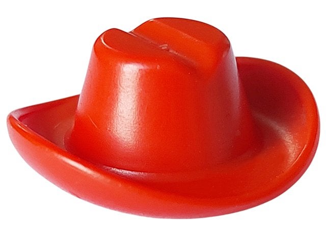 Lego Red Minifigure, Headgear Hat, Cowboy, Gebruikt, Overige thema's, Lego, Accessoire