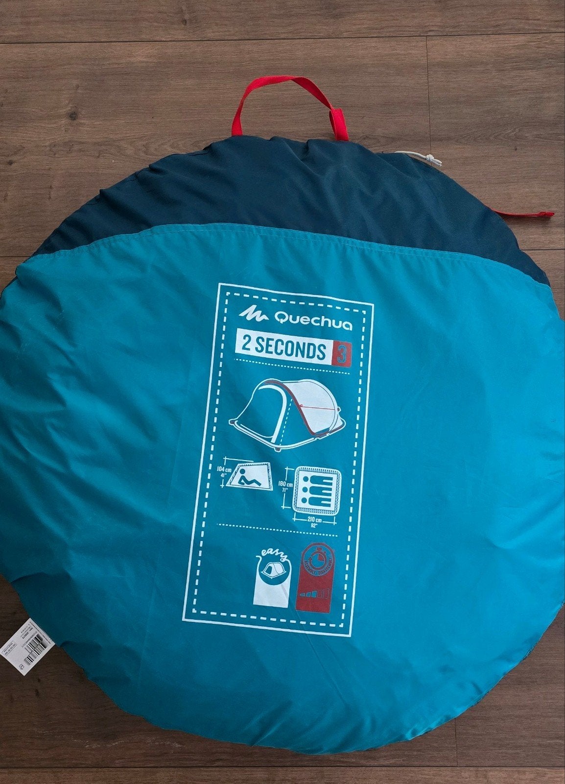 Quechua Pop-up tent 2 Seconds 3 personen, Caravans en Kamperen, Ophalen, Gebruikt, Tot en met 3