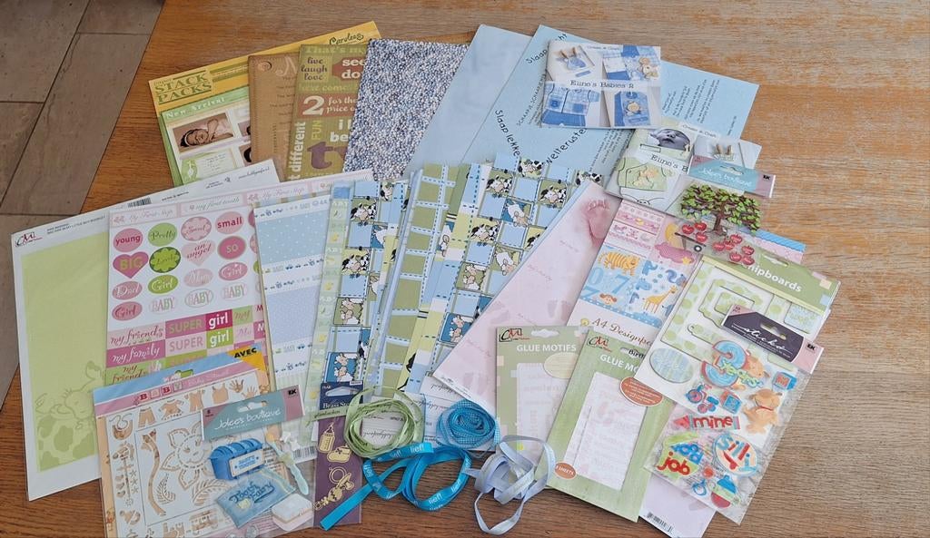 Scrapbook babypakket, Hobby en Vrije tijd, Scrapbooking, Ophalen of Verzenden
