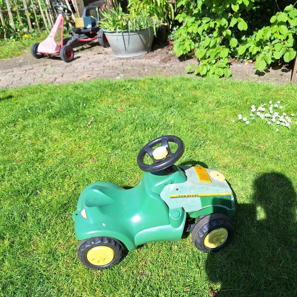 Looptrekker met kar, Kinderen en Baby's, Speelgoed | Buiten | Voertuigen en Loopfietsen, Ophalen, Gebruikt, Loopvoertuig