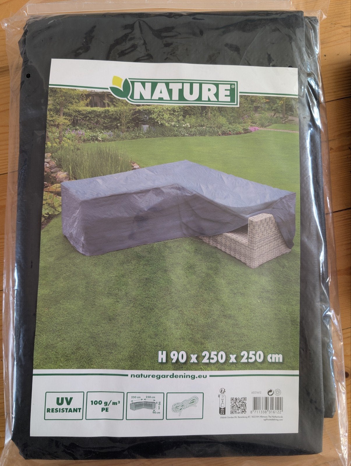 Nieuwe Nature Tuinmeubel Beschermhoes H90x250x250cm, Tuin en Terras, Ophalen of Verzenden, Nieuw