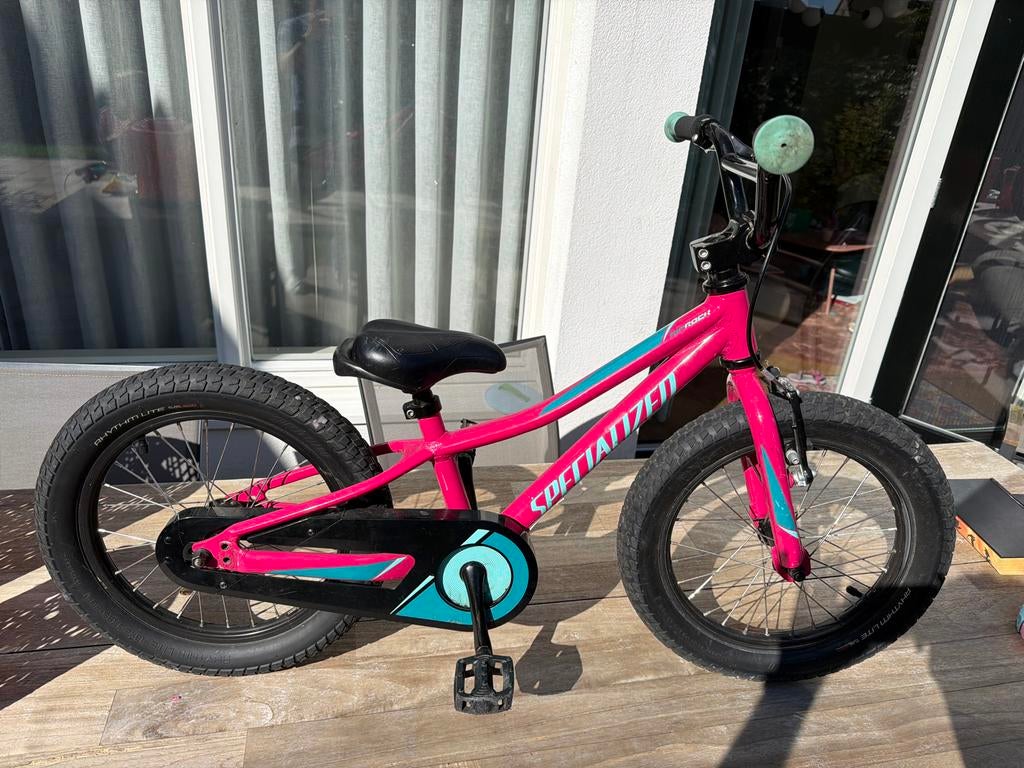 Specialized Rip Rock kinderfiets - Roze incl zijwieltjes, Zijwieltjes, Velgrem, Ophalen of Verzenden, 16 tot 20 inch