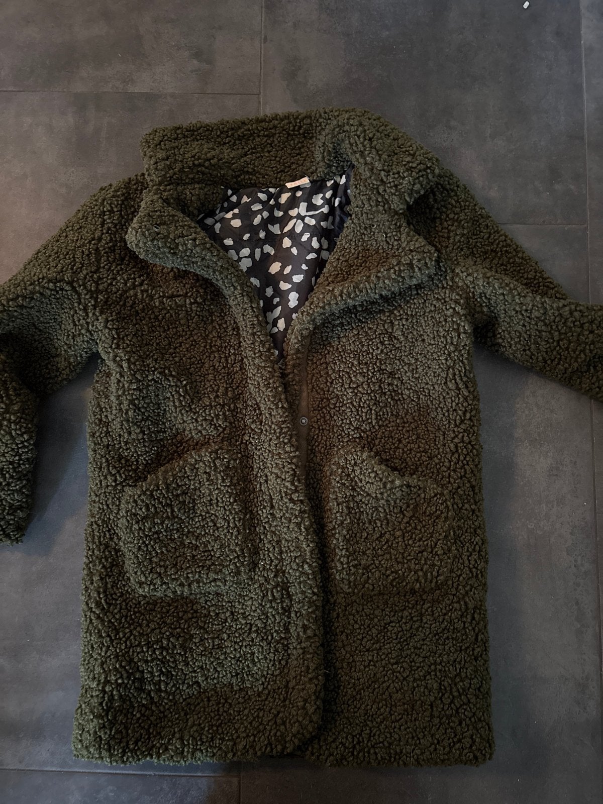 Hema Teddy Jas Groen Maat 134/140, Ophalen of Verzenden, Zo goed als nieuw, Meisje, Jas