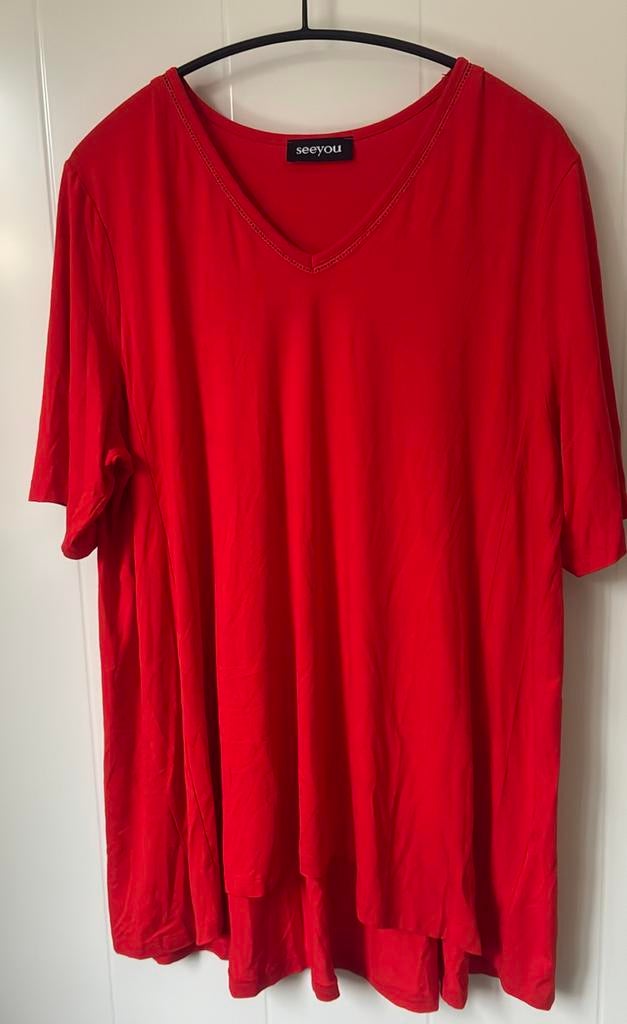 See You rood shirt maat XXL, Kleding | Dames, Maat 46/48 (XL) of groter, Ophalen of Verzenden, Zo goed als nieuw, Korte mouw