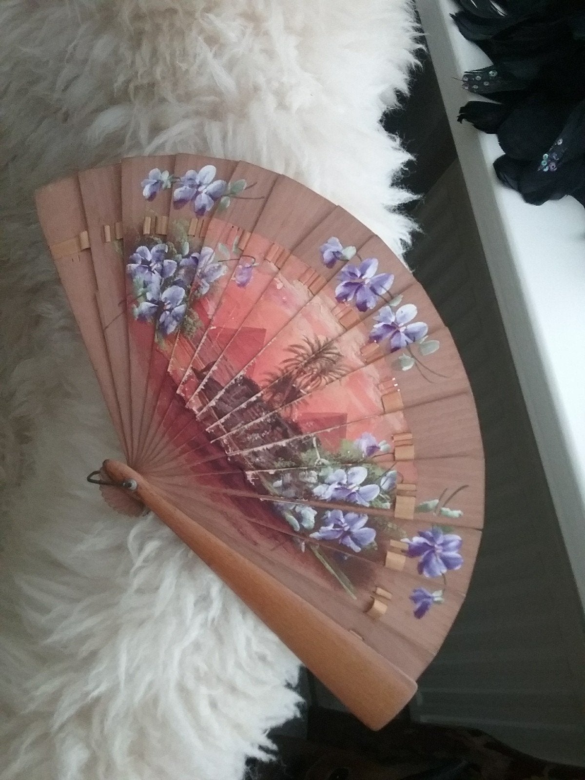 ANTIEKE HOUTEN WAAIER....., Ophalen