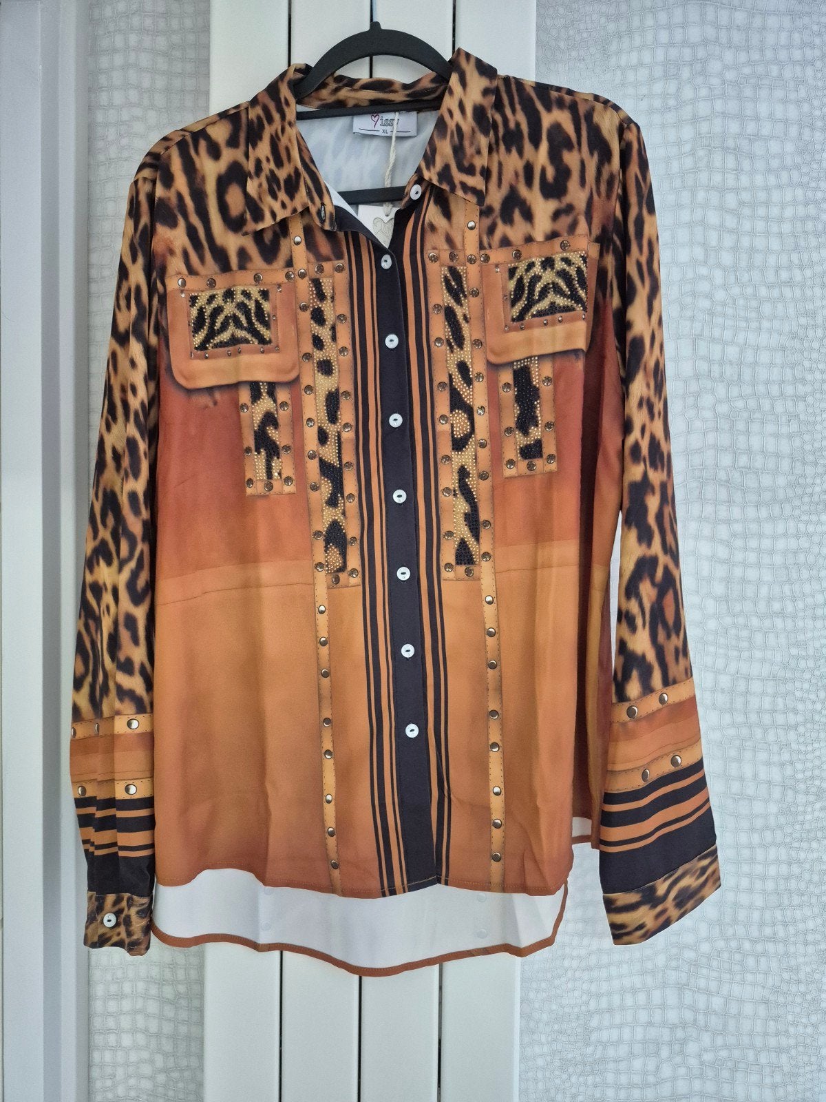 Prachtige nieuwe Missy blouse met strassteentjes XL, Meerkleurig, Maat 46/48 (XL) of groter, Nieuw, Missy