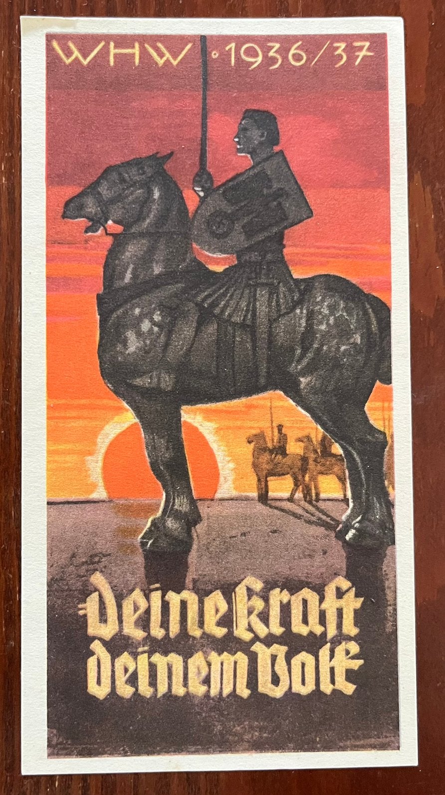 WO2 DUITS Türplakette spendenzettel 1936-1937, Verzenden, Landmacht, Duitsland, Overige typen