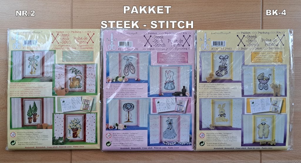nr.2 LEANE KRUISSTEEKKAARTEN PAKKETTEN - STEEK-STICH, Ophalen of Verzenden, Nieuw, Overige thema's, Overige typen