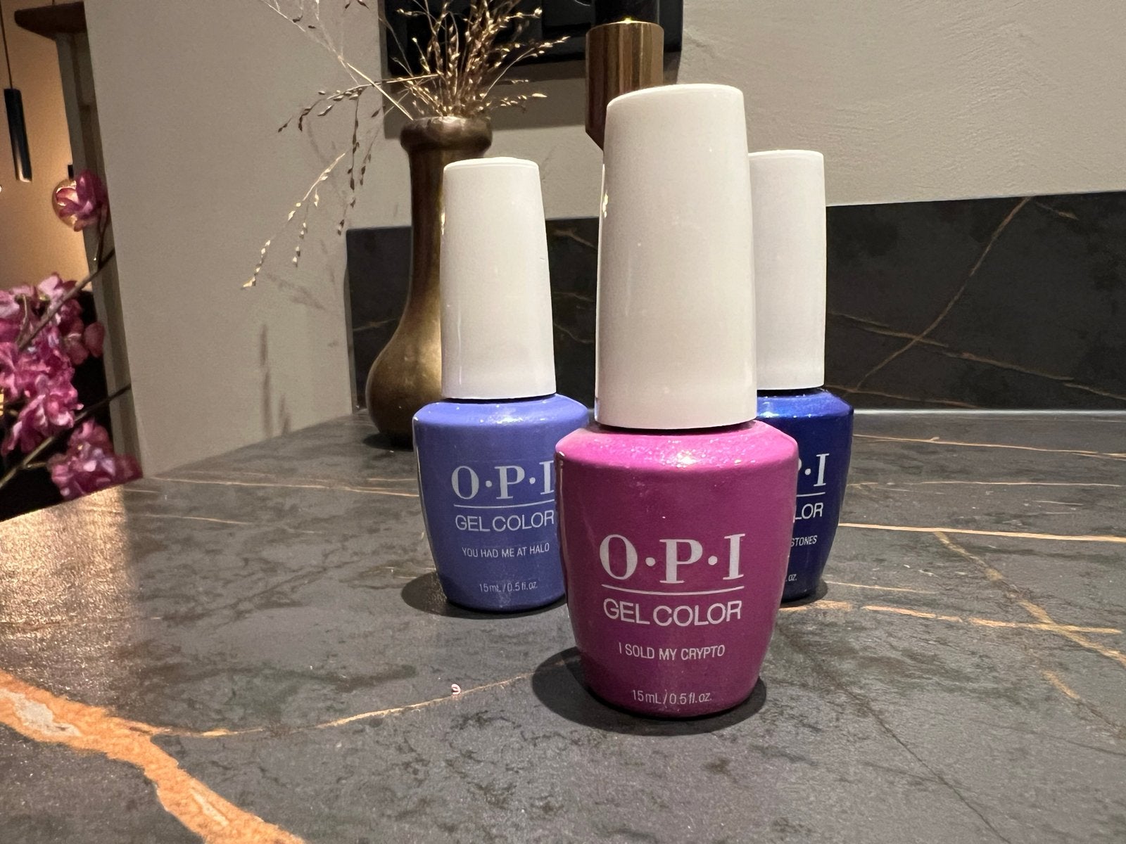 OPI GelColor Nagellak Set - 3 Kleuren, Ophalen of Verzenden, Zo goed als nieuw, Overige kleuren, Handen en Nagels