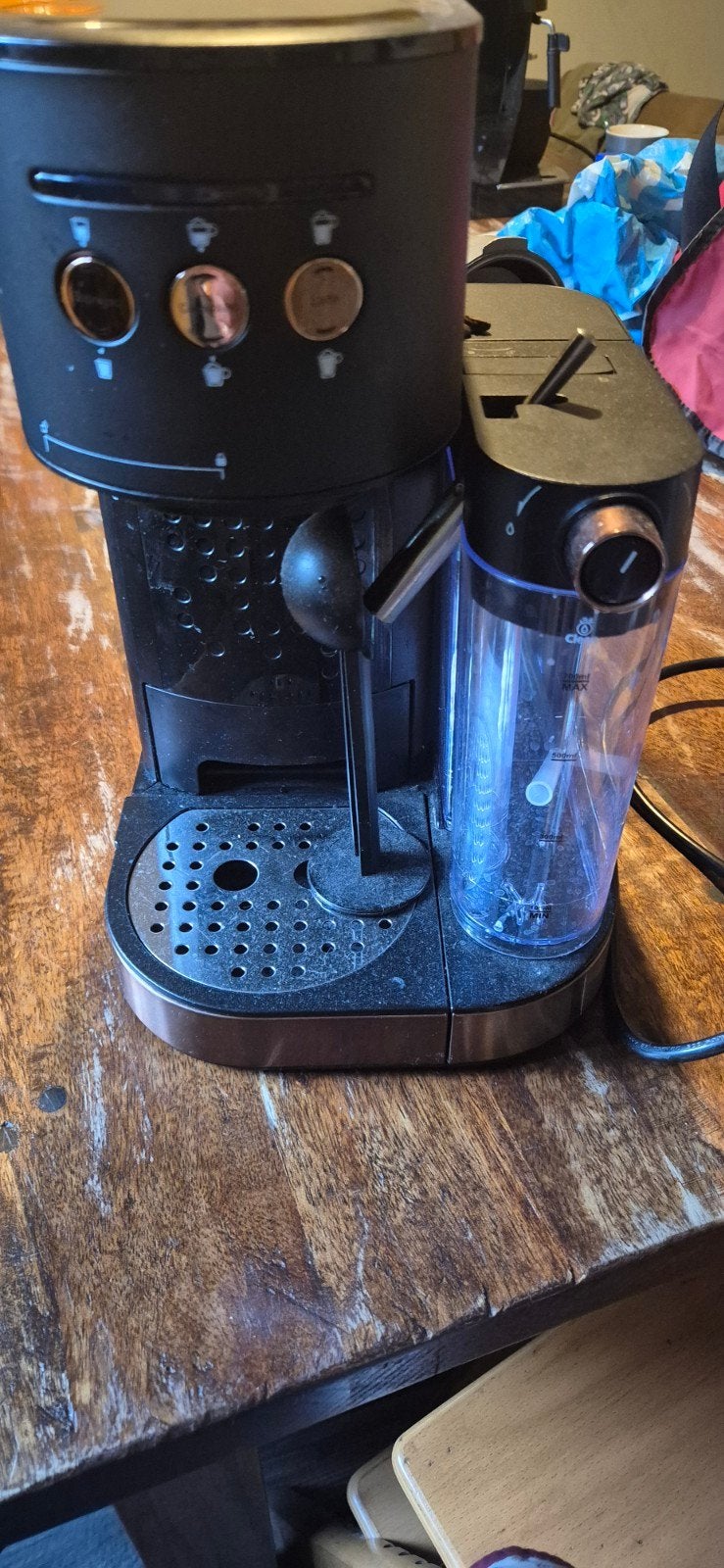 Koffiemachine met melkopschuimer, Gebruikt, Koffiemachine, Gemalen koffie, Ophalen of Verzenden