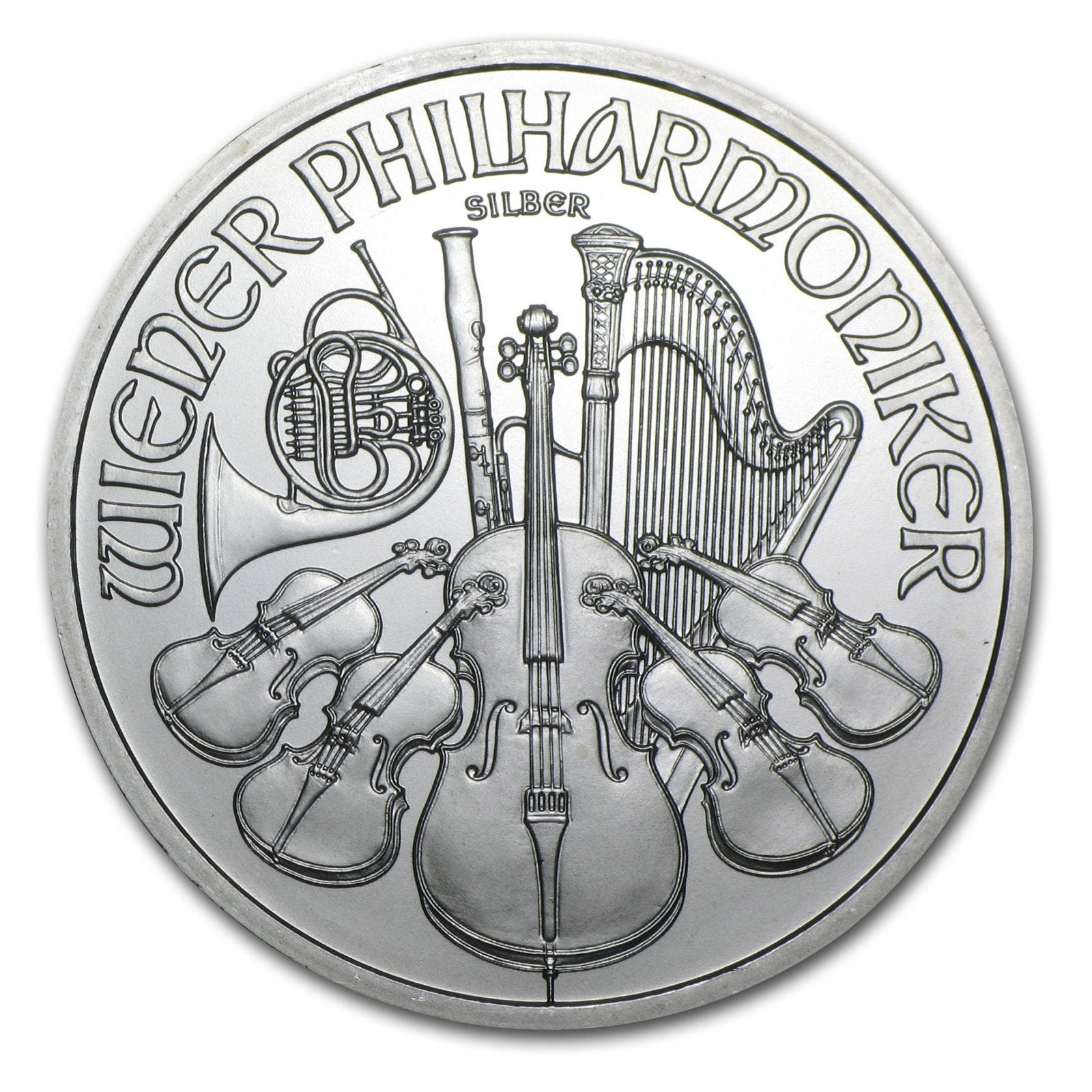 Philharmoniker 1 oz Zilveren Munt zilver baar, Ophalen of Verzenden, Oostenrijk, Losse munt, Zilver