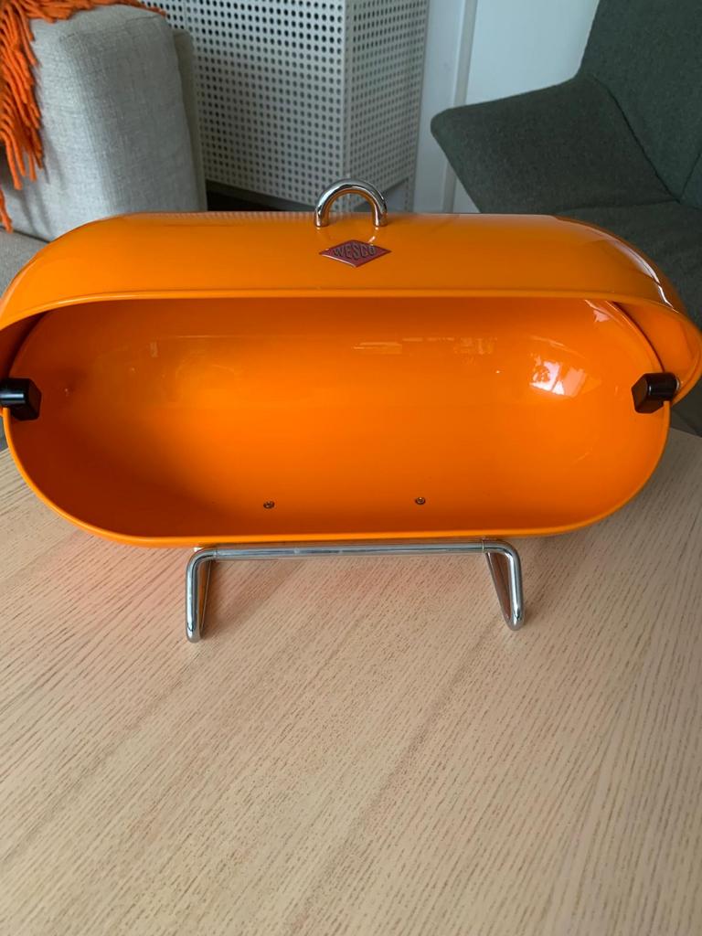 Wesco Broodtrommel - Oranje Design, Huis en Inrichting, Keuken | Keukenbenodigdheden, Broodtrommel, Ophalen of Verzenden, Zo goed als nieuw