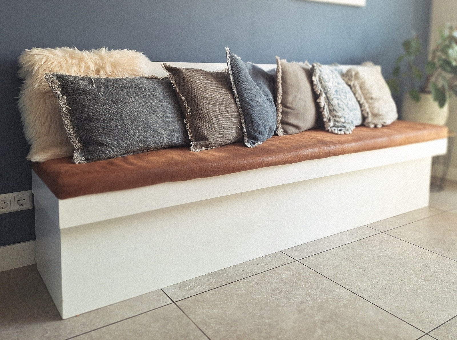 Eetbank van Oud is Nieuw 220cm breed, Ophalen, 125 cm of meer, Nieuw, Rechthoekig