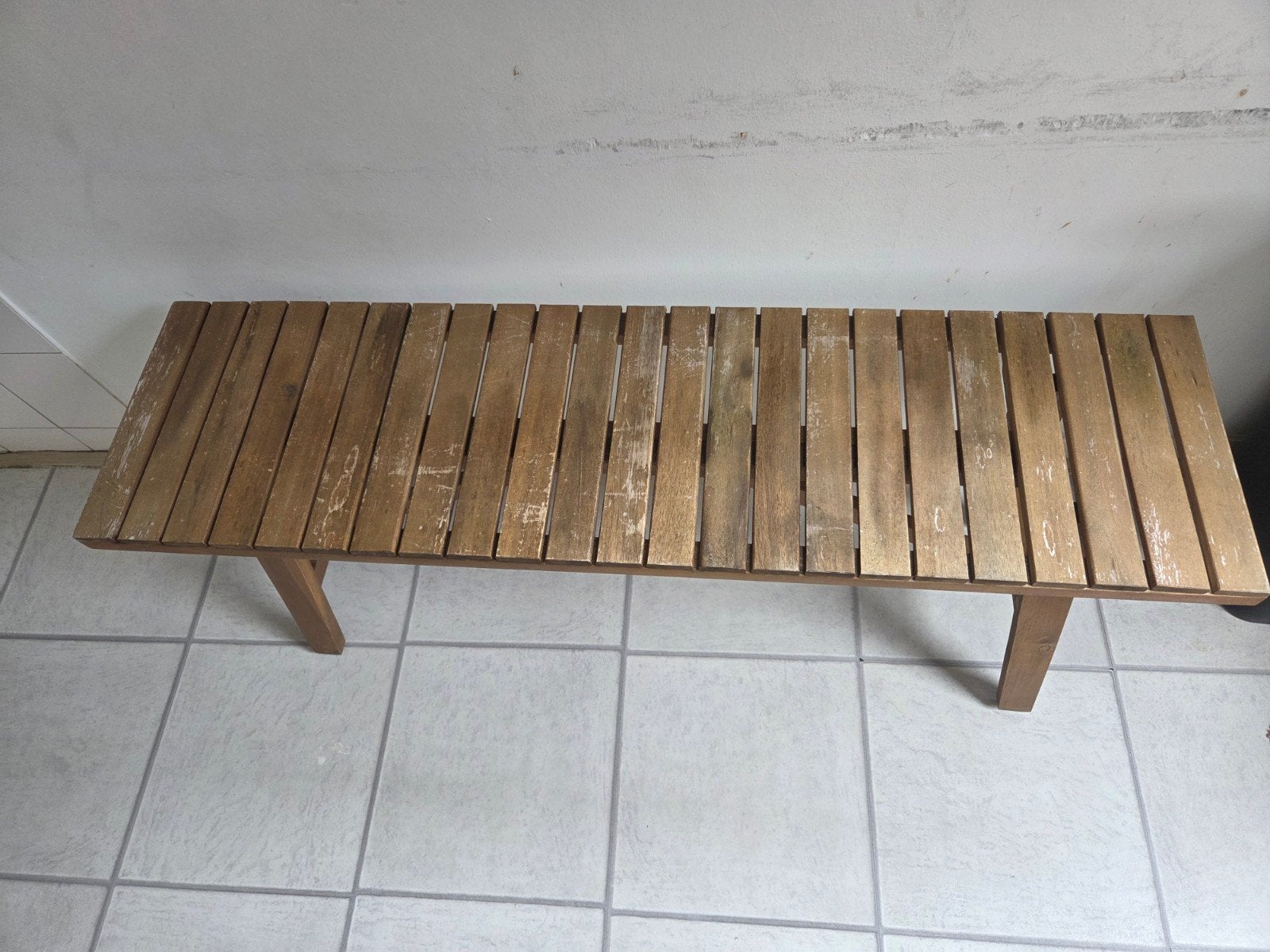 Houten tuinbankje/ plantenbank, Tuin en Terras, Tuinbanken, Ophalen, Hout