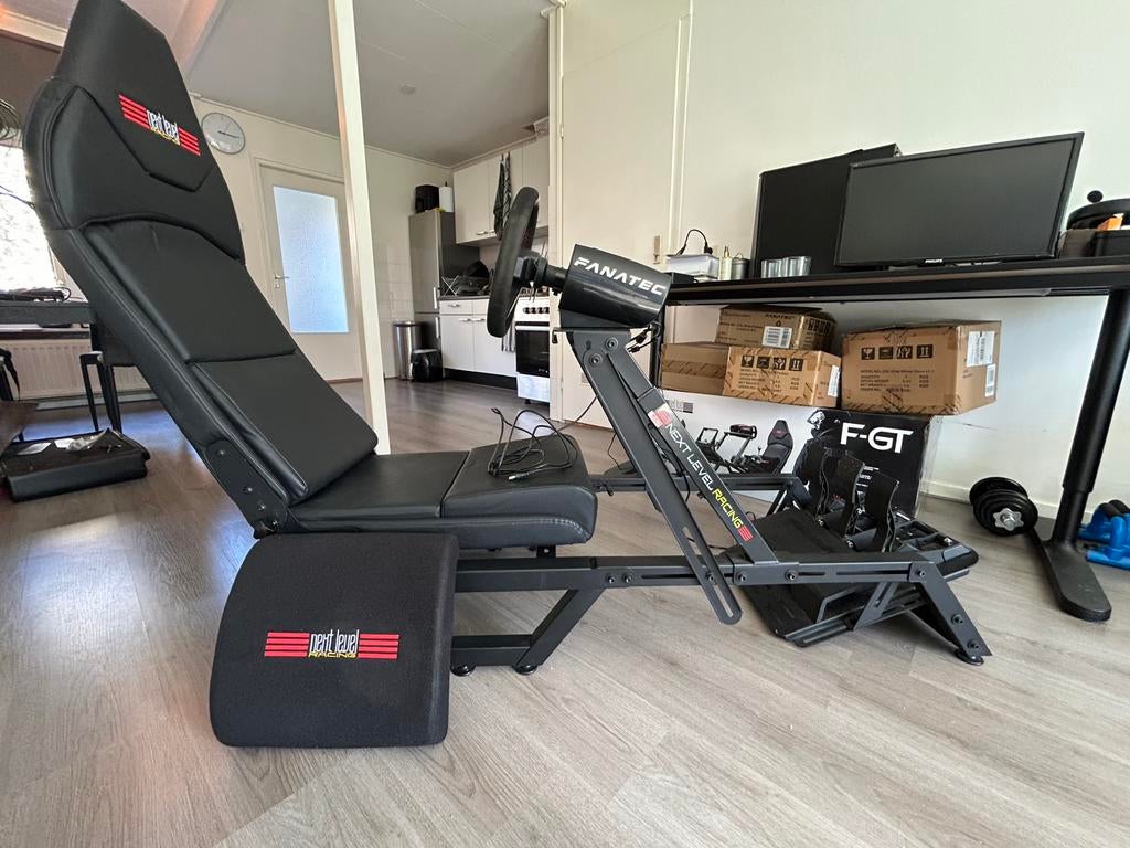 Sim Racing Set – NLR F-GT + Fanatec CSL Elite + 3 Pedalen, Ophalen, Racestuur, Gebruikt, PC