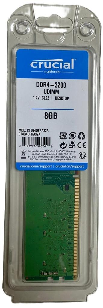 Crucial CT8G4DFRA32A 8GB DDR4-3200 MHz, DDR4, 8 GB, Nieuw, Ophalen of Verzenden