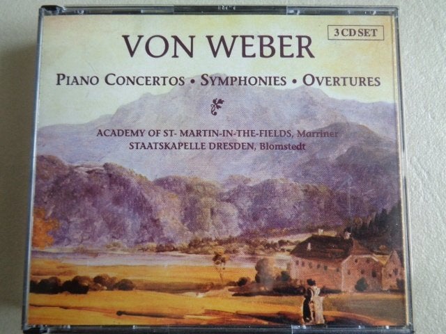 Von Weber Pianoconcerten, symponies overtures 3 cds, Ophalen of Verzenden, Classicisme, Zo goed als nieuw, Kamermuziek