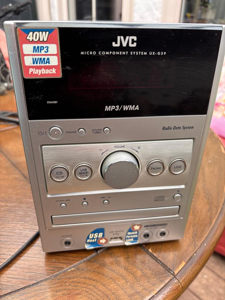 JVC Micro Component System UX-G39 - MP3/WMA Playback, Ophalen, Gebruikt, JVC, Microset