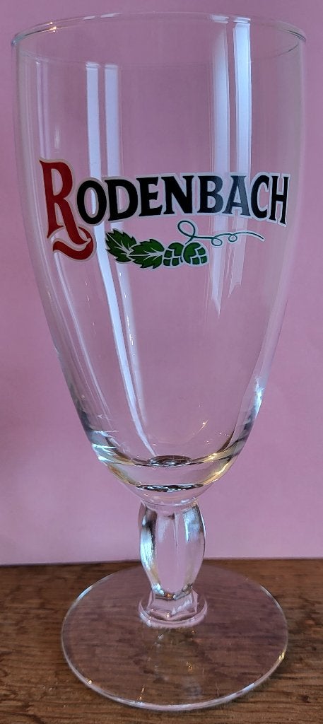 RODENBACH bierglas op voet 25 cl Eind 90 **** ALS NIEUW ****, Ophalen of Verzenden, Zo goed als nieuw, Glas of Glazen, Overige merken