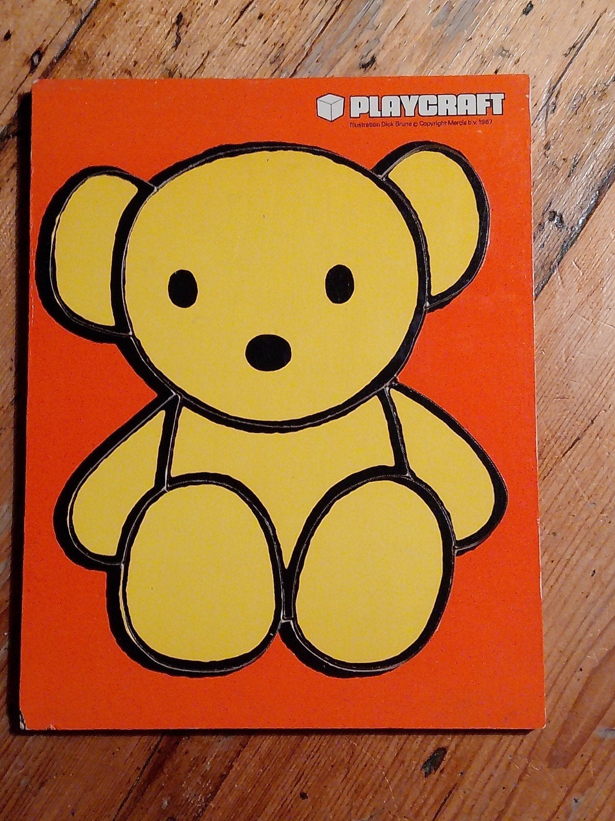 Vintage Playcraft Dick Bruna Beer Puzzel 1967, Ophalen of Verzenden, Gebruikt, Puzzelen