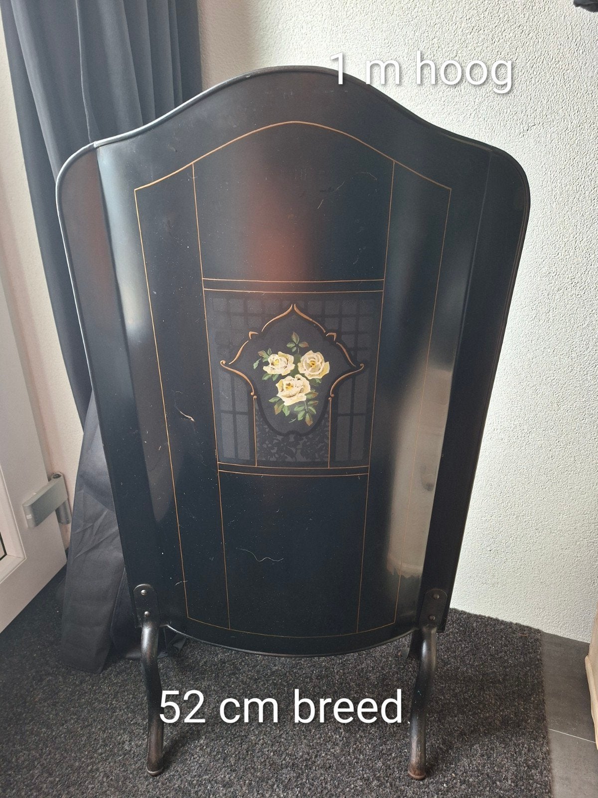 Antiek haardscherm met bloemmotief, Antiek en Kunst, Ophalen