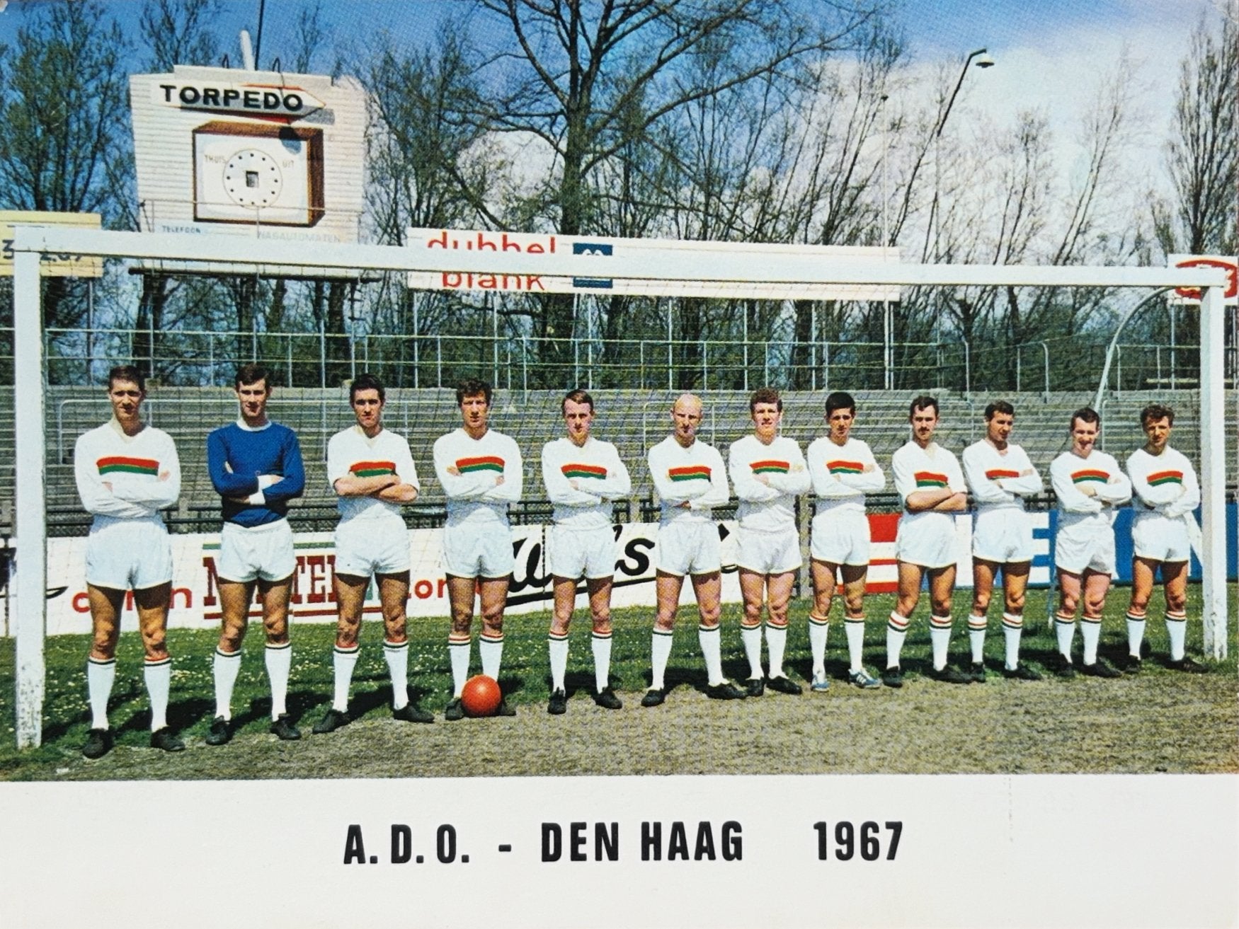 Elftalkaart ADO Den Haag  -  1967, Verzamelen, Verzenden, Zo goed als nieuw, Feyenoord, Spelerskaart