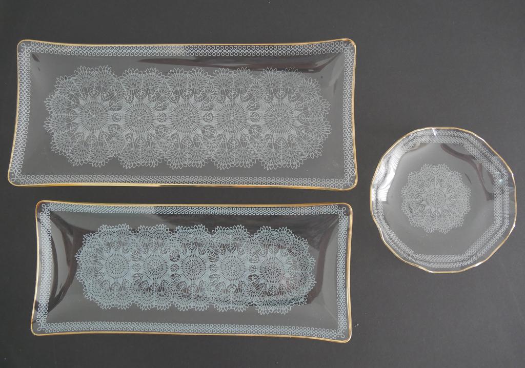 2 Glazen schalen en bonbonschaaltje Chance Glass, Antiek en Kunst, Antiek | Glas en Kristal, Ophalen of Verzenden