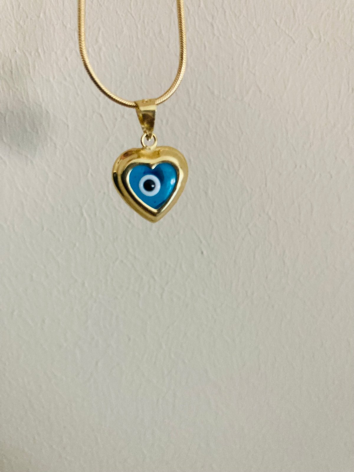 🧿Kettinghanger goud 14 karaat oog 585 anna nina, Ophalen of Verzenden, Blauw, Goud