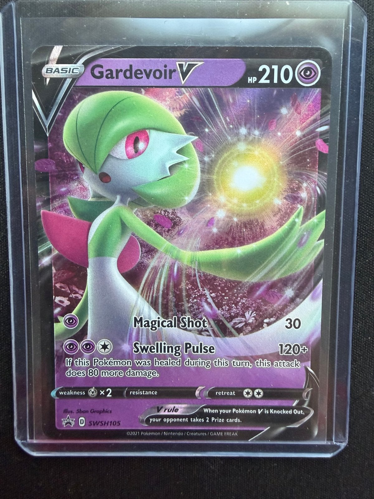 Gardevoir V SWSH105, Ophalen of Verzenden, Zo goed als nieuw, Losse kaart, Foil
