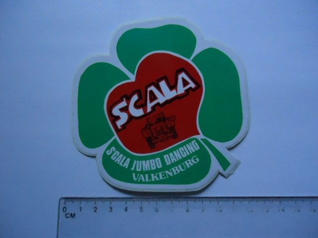 sticker oud SCALA Jumbo dancing valkenburg disco retro, Verzamelen, Verzenden, Zo goed als nieuw, Bedrijf of Vereniging