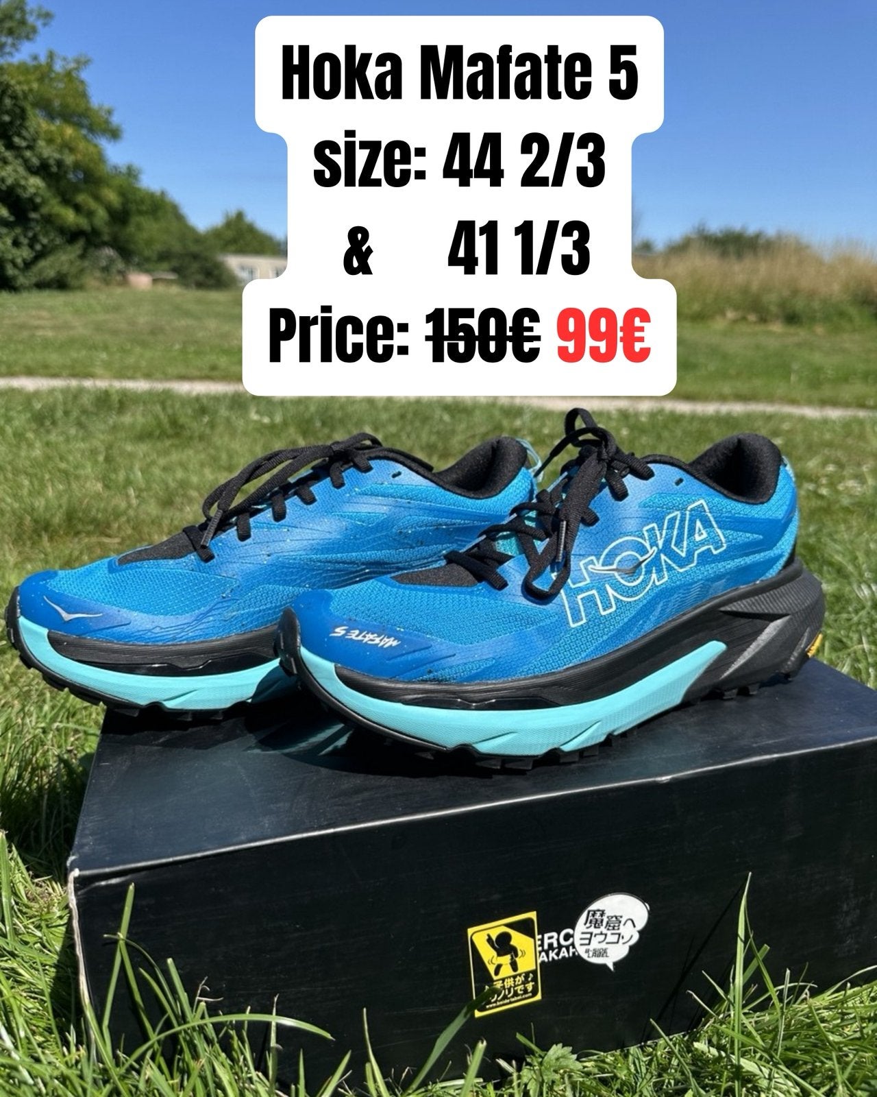 Hoka Mafate 5 Size: 44 2/3, 41 1/3, Sport en Fitness, Ophalen of Verzenden, Zo goed als nieuw, Hardloopschoenen, Overige merken