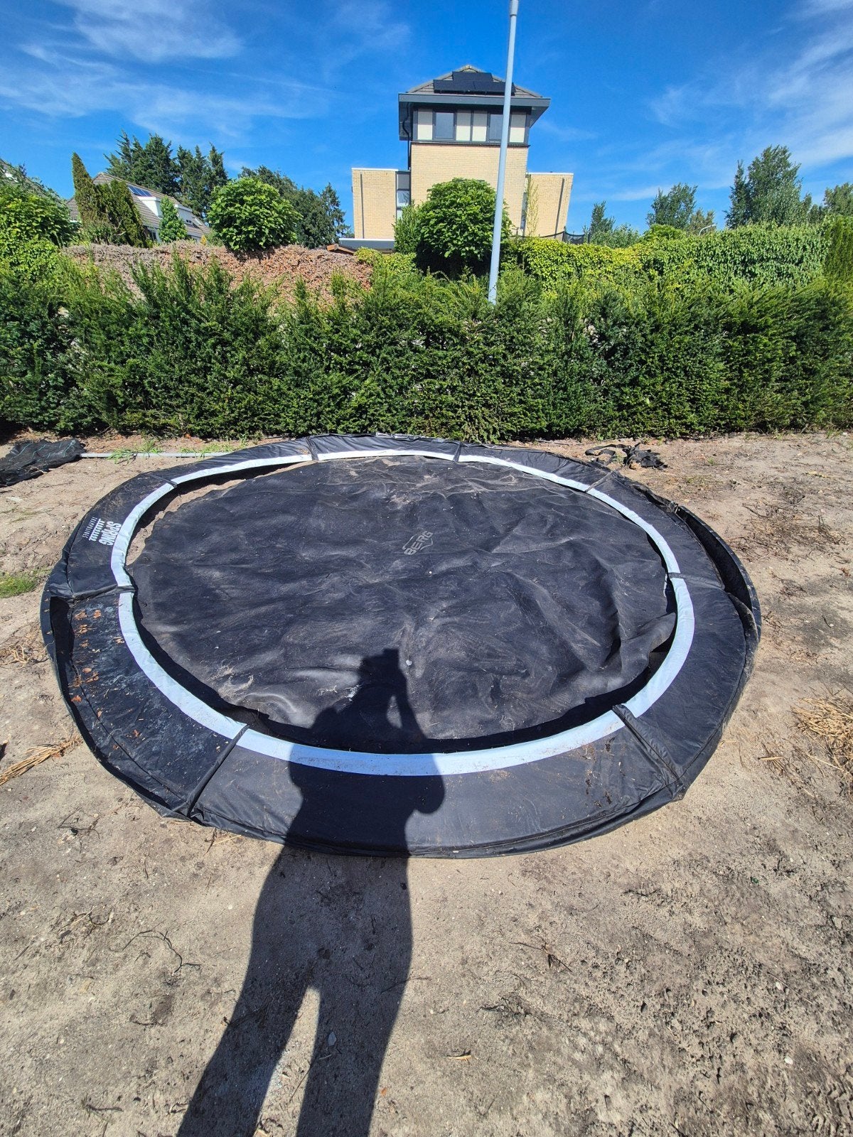 BERG InGround Favorit Trampoline 420 cm, Kinderen en Baby's, Speelgoed | Buiten | Trampolines, Ophalen, Gebruikt