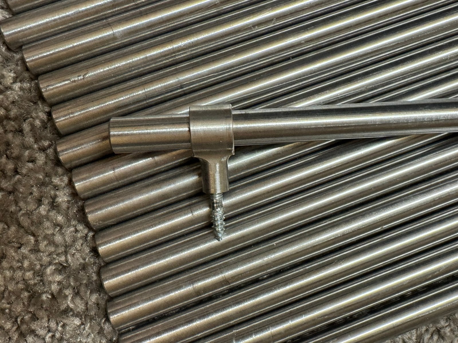 Traproedes traploper-roedes, RVS, 80cm, 17 stuks, Gebruikt, 250 mm of meer, Overige typen, Ophalen of Verzenden