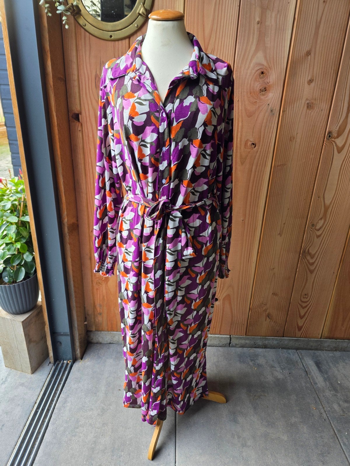 Exxcellent maxi jurk met print - Maat 46, EXXCELLENT, Meerkleurig, Maat 46/48 (XL) of groter, Ophalen of Verzenden