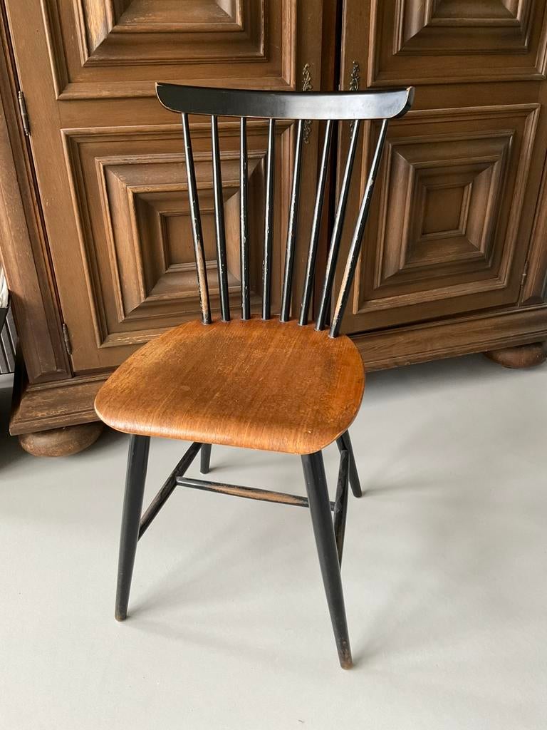 Midcentury spijlenstoel Scandinavisch design, Ophalen, Zo goed als nieuw, Eén