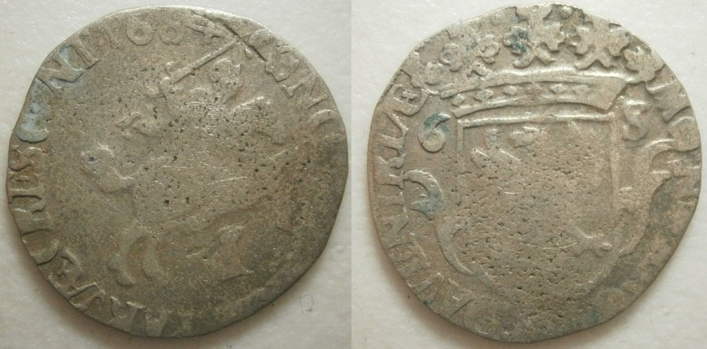 Deventer Rijderschelling 1684 mmt zittende hond onder paard, Vóór koninkrijk, Zilver, 25 cent, Ophalen of Verzenden