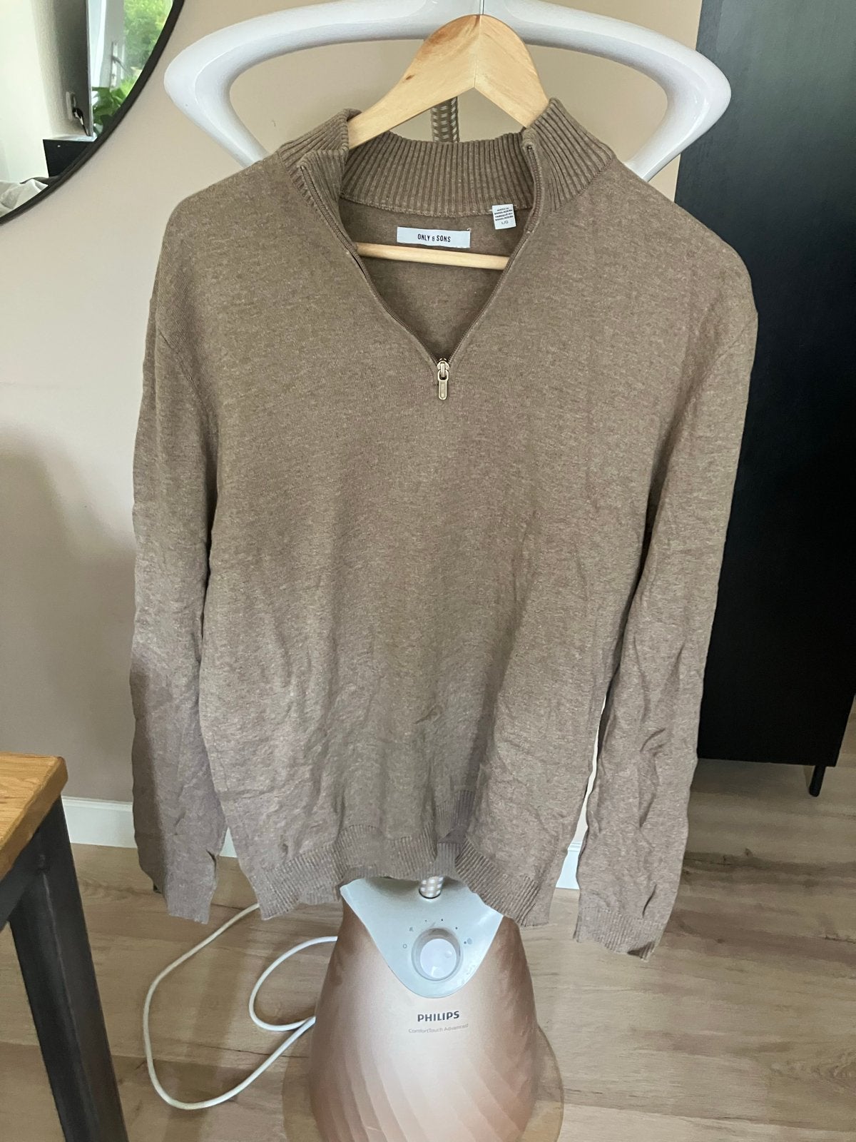 Only & Sons zip trui - Maat L, Ophalen of Verzenden, Zo goed als nieuw, Maat 52/54 (L), Bruin